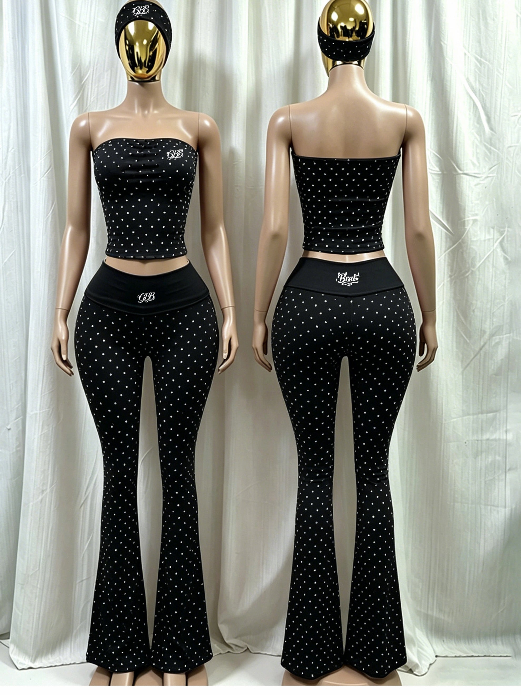 Glamour Boujee Brat Polka Dot Statement Set